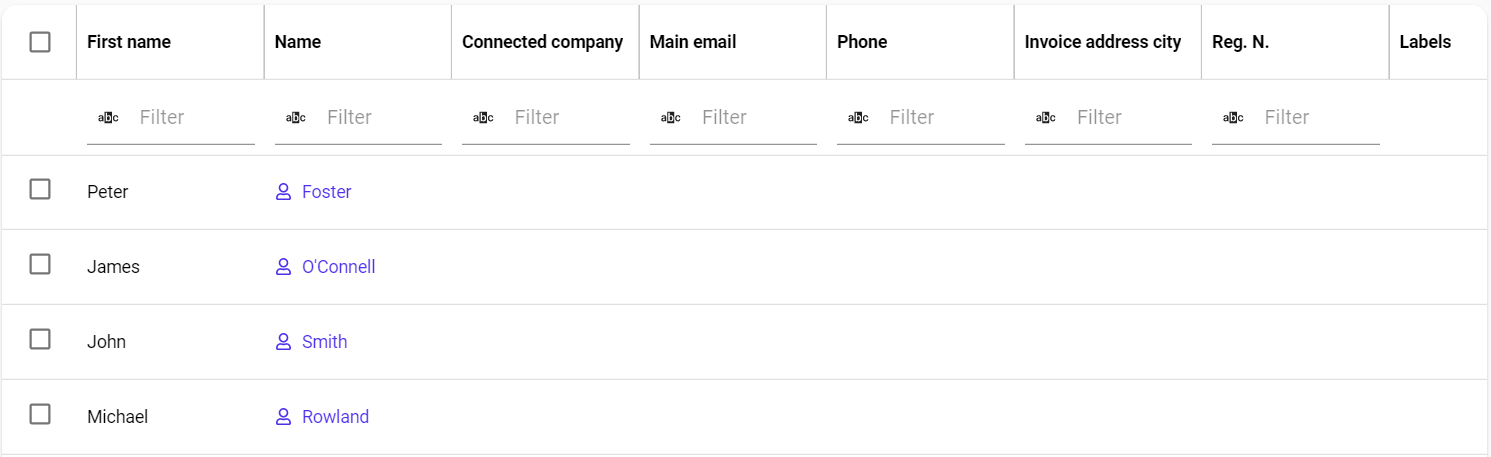 spreadsheet view in modules